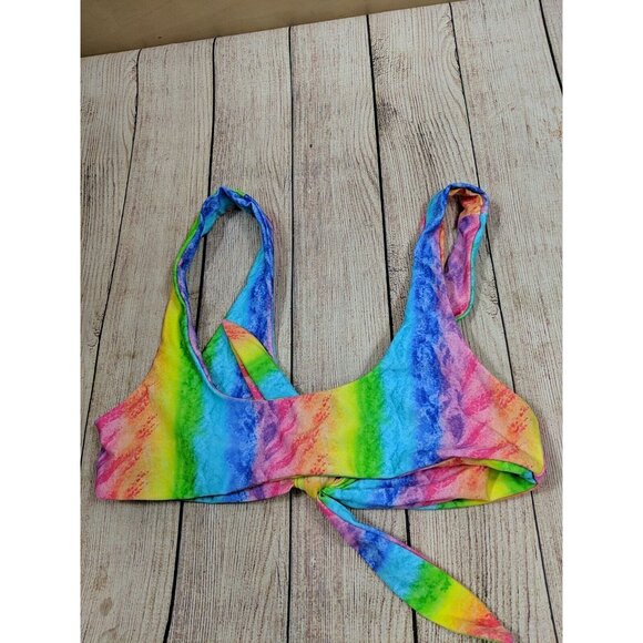 Lover Friends Bikinis Rainbow Tie Front Size Medium - Picture 5 of 5